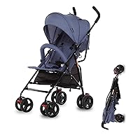Vista Moonwalk Baby Stroller in Blue, Lightweight Infant Stroller with Compact Fold, Multi-Position Recline Umbrella Stroller with Canopy, Extra Large Storage and Cup Holder