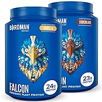Falcon Vegan Protein Powder Organic, Stevia & Sugar Free, Plant Based, Low Carb, Dairy Free, Keto, Non Whey, Probiotic, Pea Protein | Combo Pack: Vanilla & Chocolate Flavors - 40 Servings Each