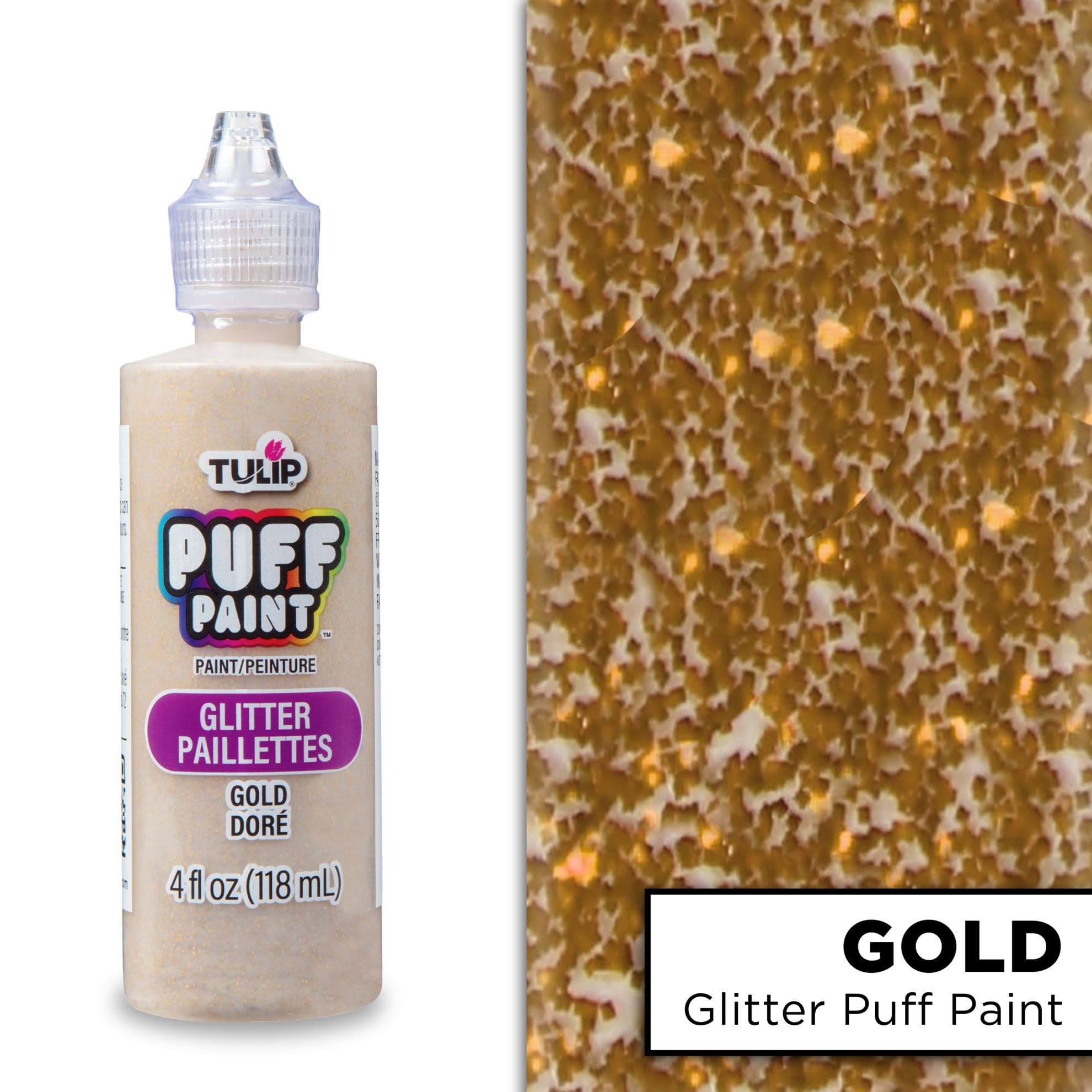TULIP Puff Paint Glitter Gold 4 fl. oz. 3 Pack
