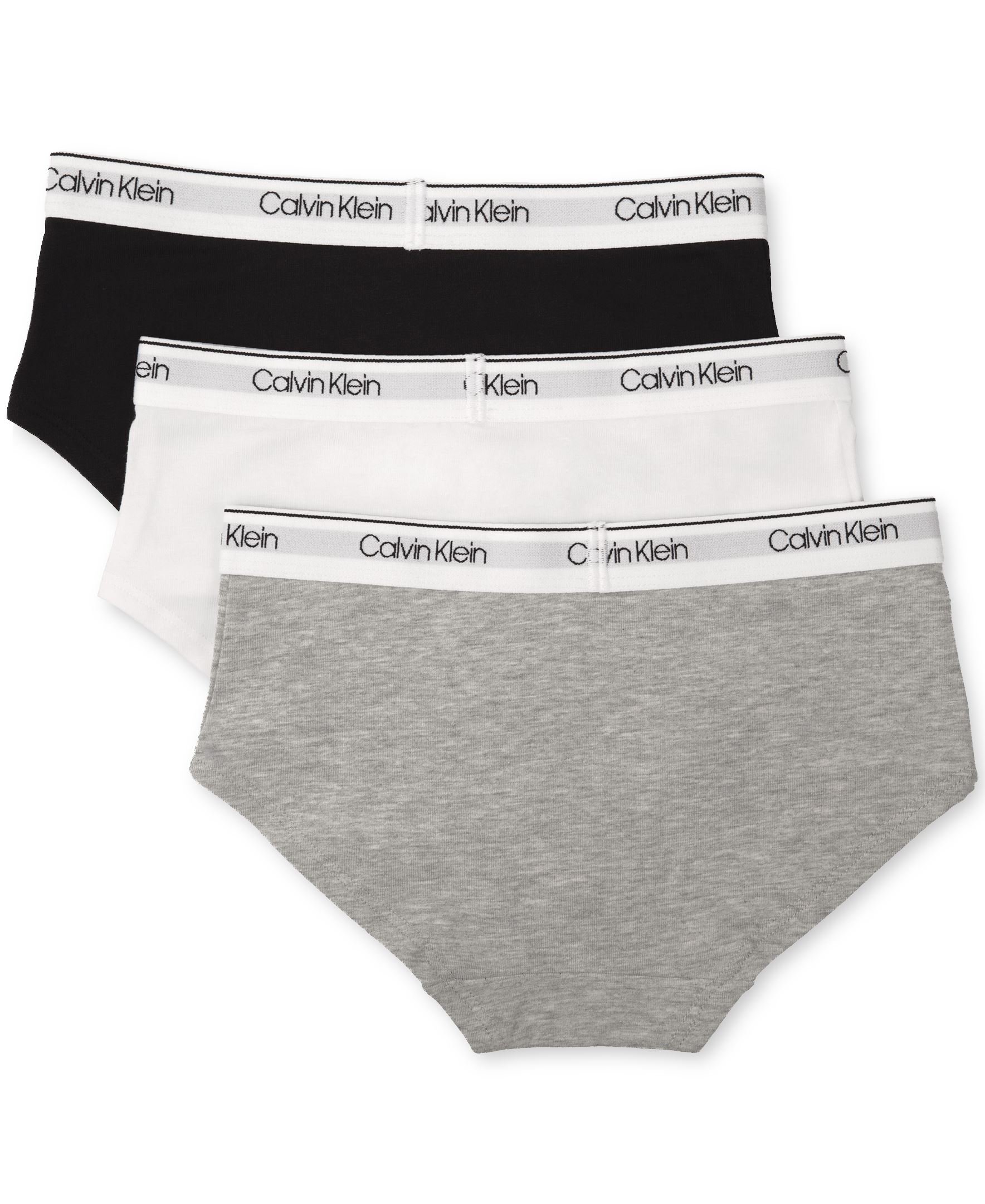 Calvin Klein Girls' Kids Modern Cotton Hipster Underwear, Multipack