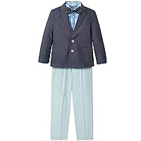 Nautica Boys' 4-Piece Suit Set with Dress Shirt, Tie, Jacket, and Pants