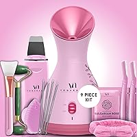Facial Steamer Spa Kit with Complimentary 8 Skin Care Tools | Face Steamer for Facial Deep Cleaning with Towel Warmer & Humidifier Mode| Self Care Gifts for Women, Spa Gifts, Birthday Gifts for Women