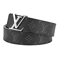  Louis Vuitton MP016S 17aw LV Initiales 1.6 inches (40 mm) Belt,  Monogram Saint Tulle LV Initial 1.6 inches (40 mm) Supreme Belt, Leather,  Men's, Brown/Gold Hardware : Clothing, Shoes & Jewelry