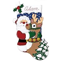 Design Works Crafts Santa & Deer Felt Stocking Kit