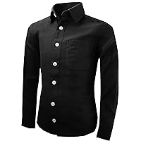 Black n Bianco Boys' Signature Oxford Long Sleeve Dress Shirt