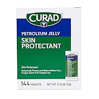 Medline Curad Petroleum Jelly, White/Green, 144 Count