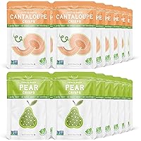 Nature's Turn Freeze-Dried Fruit Snacks, Cantaloupe and Pear Crisps, Pack of 24 (0.53 oz Each)