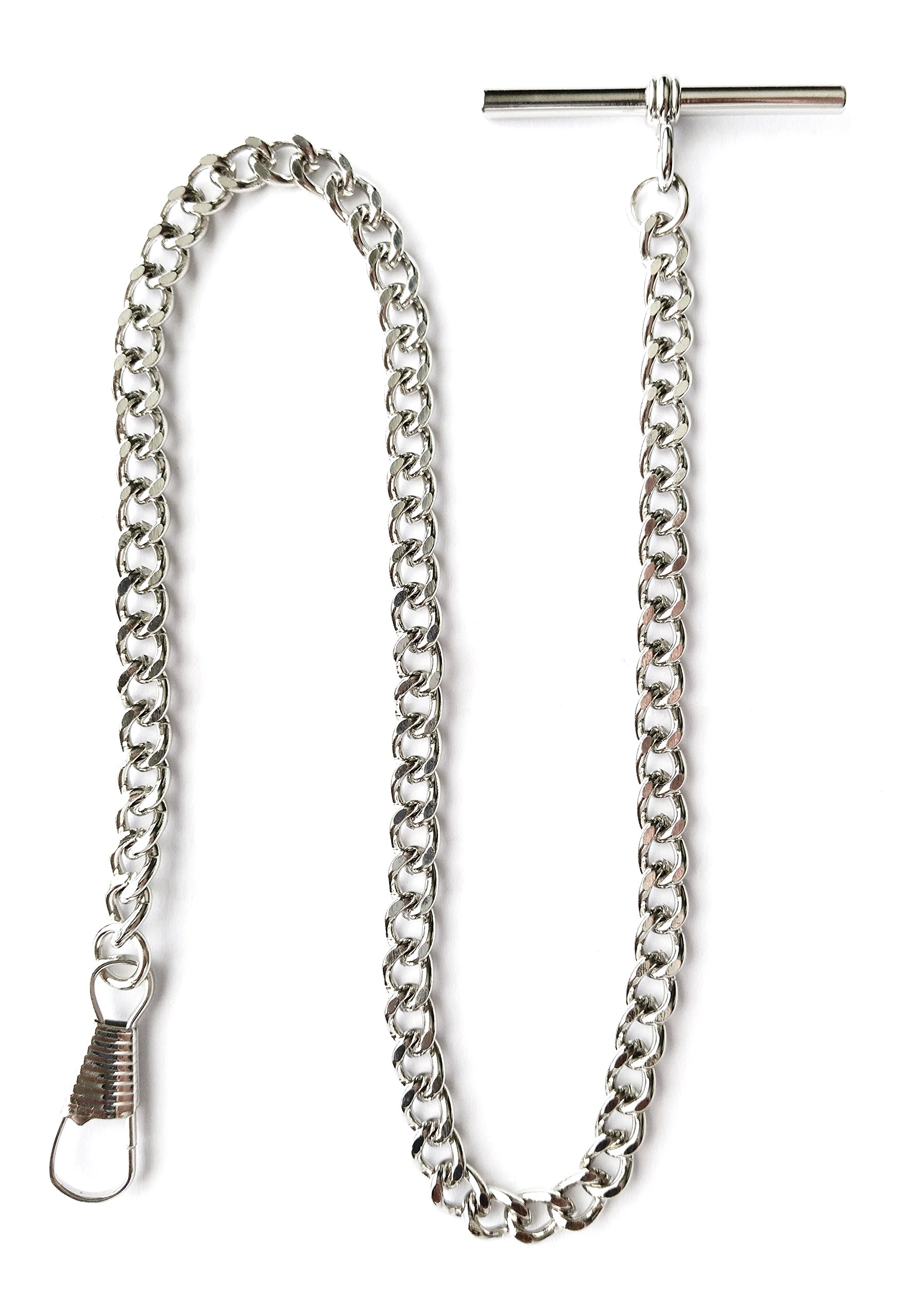 Desperado Silver Chrome Albert Vest 3910-W T-Bar Pocket Watch Chain