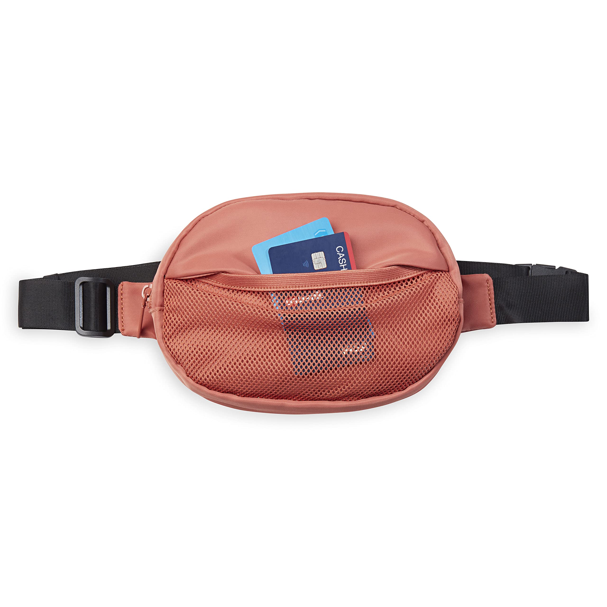 Gaiam Go for It Waist Pack, Adjustable Fanny Pack Crossbody Bags for Women & Men - Waterproof Cross Body Bag with Zippered Pockets, Running Belt Bag, Ideal for Vacation & Travel