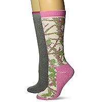 Carolina Ultimate Women's Camo Merino Wool Blend Boot Crew Socks 2 Pair Pack