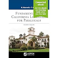 Fundamentals of California Litigation for Paralegals (Aspen Paralegal Series) Fundamentals of California Litigation for Paralegals (Aspen Paralegal Series) Paperback eTextbook