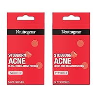Neutrogena Stubborn Acne Blemish Patches, Ultra-Thin Hydrocolloid Acne Patch Absorbs Fluids & Removes Impurities To Help Pimples Look Smaller After One Use, 2 x 24 Patches, (48 Patches)