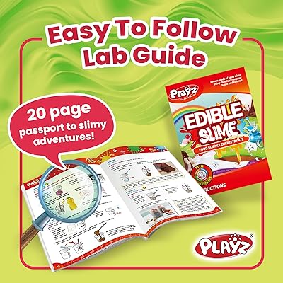 Playz Edible Slime Candy Making Science Kit for Kids Ages 8-12 Years Old -  Food Science Chemistry Kid Science Kit with 25 Experiments to Make Slime