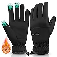 ihuan Winter Gloves Waterproof Windproof Mens Women - Warm Gloves Cold Weather, Touch Screen Fingers, Driving Biking Running