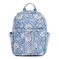 Vera Bradley Cotton Small Backpack, Sweet Garden Blue