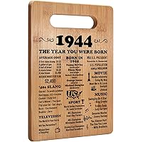 80th Birthday Gifts for Women Men, 1944 Birthday Gifts for Her Him, 80 Years Old Gifts, 80th Birthday Gift Ideas, 80th Birthday Decorations for Women Men, Back in 1944 Cutting Board Gifts