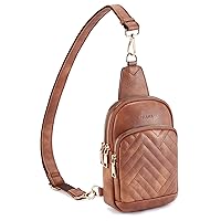 Telena Sling Bag for Women Crossbody Purse Fanny Pack Crossbody Bags Fashion Waist Pack Chest Bag for Women with Adjustable Strap Brown