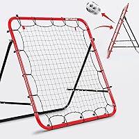 Soccer Rebound Net Rebounder 3.3X3.3FT | Skill Training Gifts, Aids & Equipment for Kids Teens & All Ages - Kick-Back/Portable, 6 Adjustable Angles