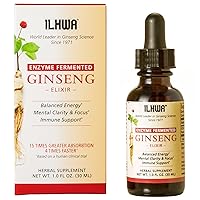 ILHWA Fermented Panax Korean Ginseng Liquid Extract - Highest Efficacy Ginseng 12% Ginsenoside 2-3 time More Ginsenosides Than Red Panax Ginseng - 4 Pack of 1 Ounce 30 Milliliter 60 Servings