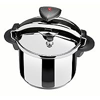 MAGEFESA Star Quick Easy To Use Pressure Cooker, 18/10 Stainless Steel, Suitable for induction. Thermodiffusion bottom, 3 Security Systems (4 QUART)