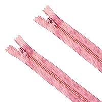 Seeking ROAM Standard Zippers, Nylon Coil, 2 Pieces (Light Pink, 20” Inches)