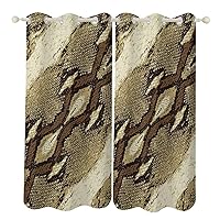Snake Skin Stripe Pattern Printed Blackouts Curtains Window Curtain 2 Panels for Bedroom Living Room 52