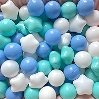Star Ball Pit Balls 500 & 1000 Play Plastic Balls for Ball Pit Playpen BPA- Free Crush Proof Crawling Tunnels Balls for Pet Dogs,Soft Plastic Pool Balls for Kids Birthday Party/Decorations
