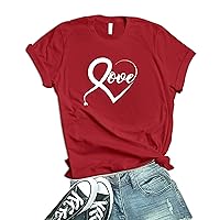 Heart Shirts for Women - Cute Girlfriend Love Graphic Tees Gifts for Her