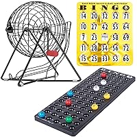 MR CHIPS Bingo Cage and Balls Set with 25 Shutter Slide Bingo Cards