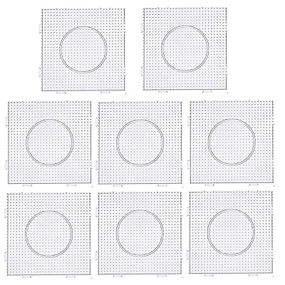 BANCHELLE BANcHELLE Fuse Beads Boards 5mm PegBoards Plastic Kits Large  Square clear, 4 Pieces