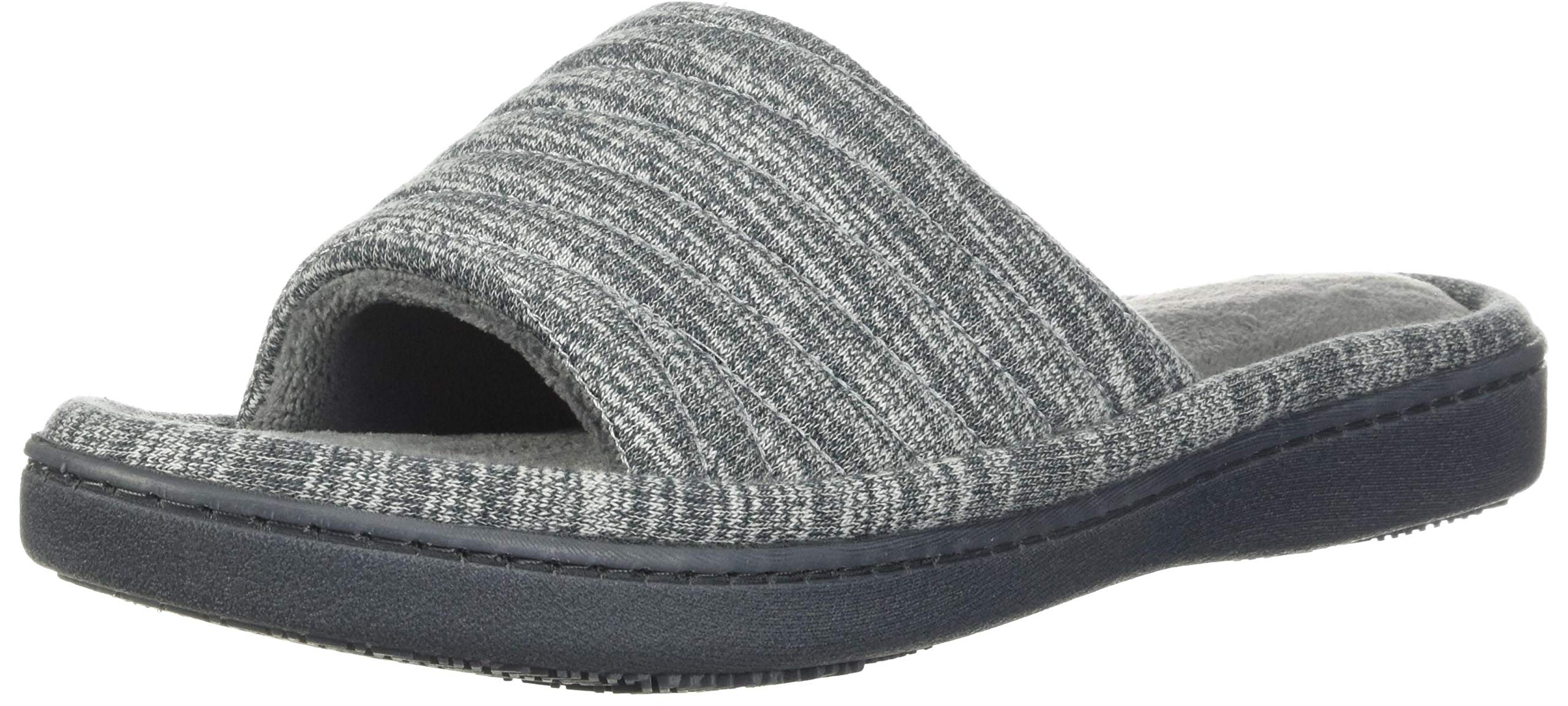 isotoner Women's Andrea Open Toe Slide Slipper with Moisture Wicking for Indoor/Outdoor Comfort and Arch Support