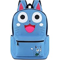 Anime Fairy Tail Backpack Cosplay Happy Cat Ears Backpack Teens Boys Girls School Bag