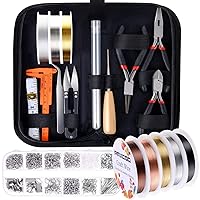 Jewelry Making Supplies Kit with Beading Tools, Jewelry Wire and Jewelry Findings for Jewelry Repair, Wire Wrapping and Craft