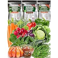 Collection of Sweet and Hot Pepper, Vegetable, Culinary and Medicinal Herb Seeds for Planting Indoor, Outdoor and Hydroponic - Non-GMO, USA Grown - 7800+ Heirloom Seeds