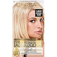 Superior Preference Fade-Defying + Shine Permanent Hair Color, LB02 Extra Light Natural Blonde, Pack of 1, Hair Dye
