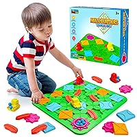 Power Your Fun Maze Builder Track Set- 31pc Logical Road Builder Puzzle Board Game, Building STEM Toys with 118 Brain Games Puzzles for Kids, 15” Car Track Playset, Learning Game Educational Toys 3+