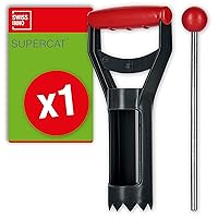 Install Kit for Mole and Gopher Traps SuperCat. 25 cm Tunnel-locating Probe + Serrated-Edge Cutter for 6 cm Dia. Hole. European Design, Easy to Use, Safe and Reusable. 2-Piece Set x 1