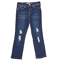 YMI Toddler Girl Adjustable Waistband Snap Button Lightly Distressed Skinny Jean
