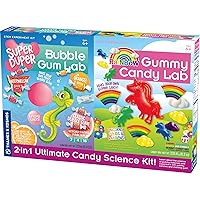 2-in-1 Ultimate Candy Science Kit | Super Duper Bubble Gum Lab STEM Kit & Rainbow Gummy Candy Lab STEM Kit | 2 Candy-Making Experiment Kits for Ages 6+
