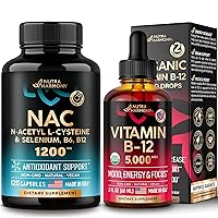 NUTRAHARMONY Organic Vitamin B12 Drops & NAC Capsules