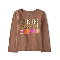 The Children's Place unisex baby Tis the Season Long Sleeve Graphic T Shirt