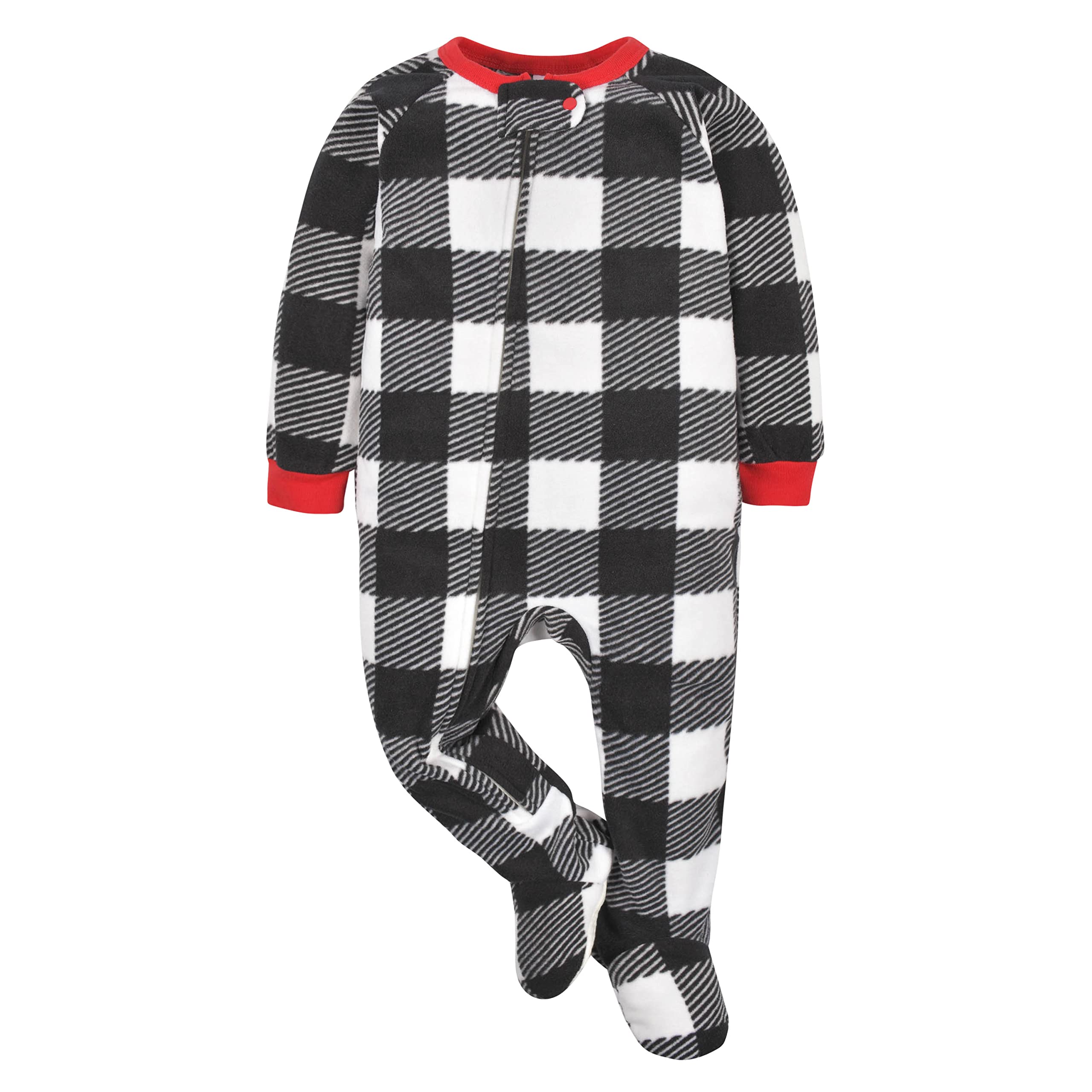 Gerber Unisex Baby Toddler Flame Resistant Fleece Footed Holiday Pajamas 2-Pack