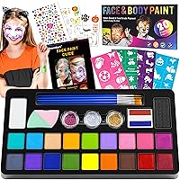  Orange Face Body Paint(30gm), Water Activated Halloween Face  Painting Kit Safe for Kids & Adults, Non Toxic Facepaint Palette for Scary  Pumpkin Fox Leopard Special Effects Cosplay SFX Makeup Party