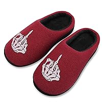 Fuck Off Women's Knitted Cotton Slippers Soft Comfort Warm House Casual Shoes