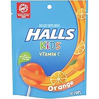 Halls Kids Pops Vitamin C, Orange,0.07 kg, 10 Count