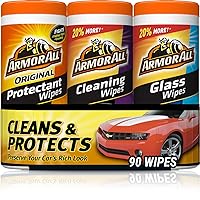 Protectant, Glass and Cleaning Wipes, Wipes for Car Interior and Car Exterior, 30 Count Each (Pack of 3)
