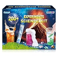 200+ Science Experiments Kit for Kids, STEM Project Educational Science Lab Volcano Toys Birthday Gifts for Boys & Girls, Chemistry Set, Gemstone Dig Learning Activities