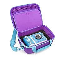 CASEMATIX Toy Camera Travel Case Compatible with KidiZoom PrintCam, Paper Refills and Charger with Adjustable Shoulder Strap, Shock-Absorbing Foam and Protective Divider, Case Only