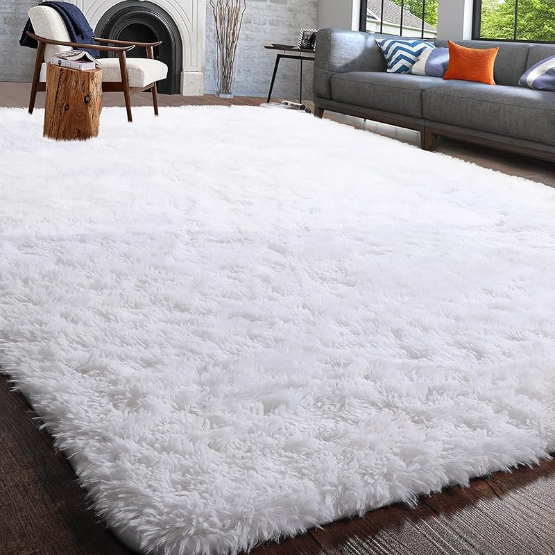 Mua PAGISOFE Soft Comfy White Area Rugs for Bedroom Living Room ...