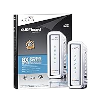 ARRIS SURFboard SB6141 8x4 DOCSIS 3.0 Cable Modem - Retail Packaging- White
